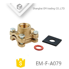 EM-F-A079 encaixe de compressão de ponteira de latão tipo flange duplo